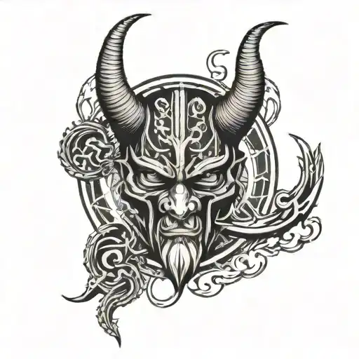 Lucifer Last Tear With Viking Symbol