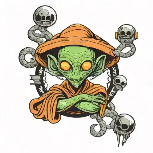 Alien Whit Monk Wear