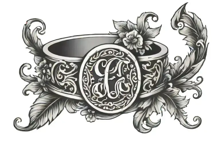 Ring With Initials C