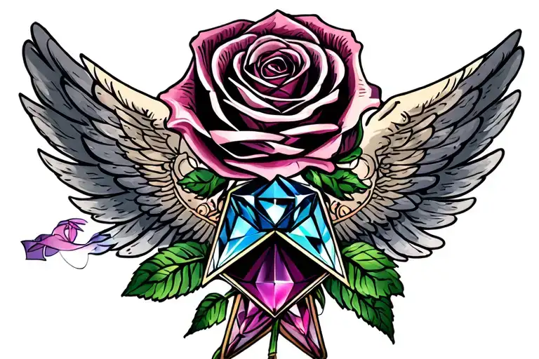 Diamond Rose Angel Star Made