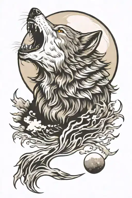 Wolf Howling At The Moon