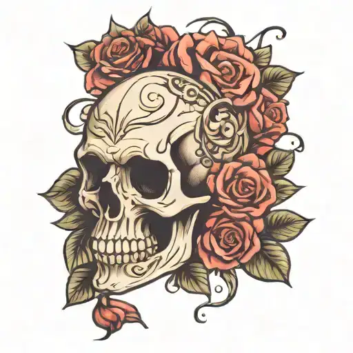 Skull And Roses