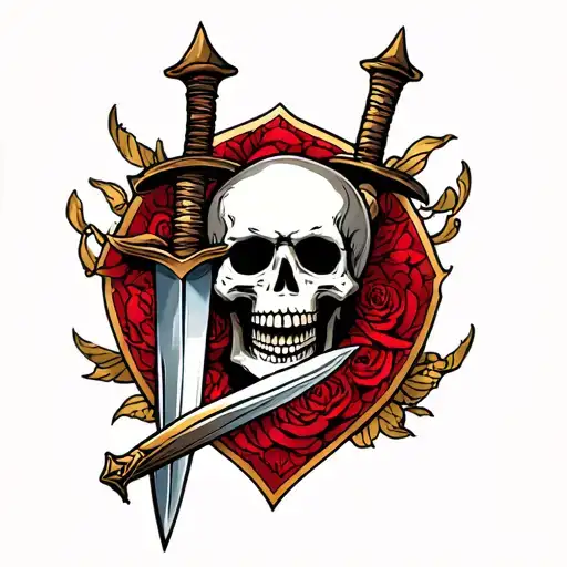 Shy Skeleton With Dagger