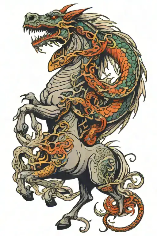 Horse And Dragon Intertwined