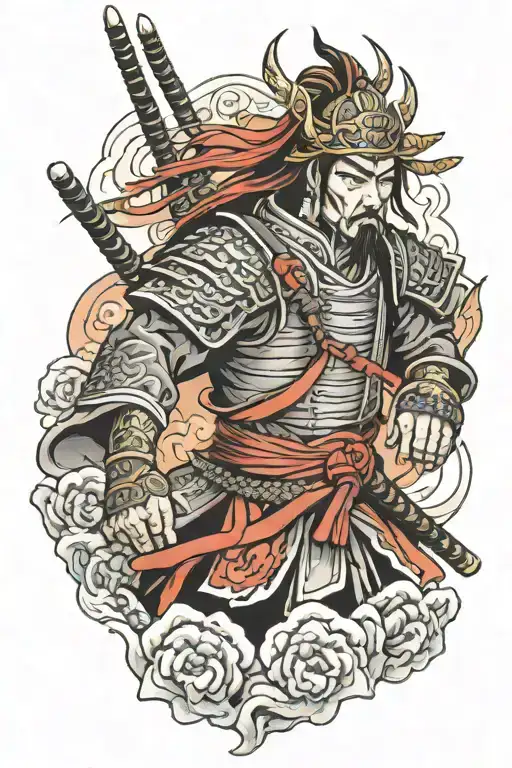 Monastery Tattoo Samurai Warrior