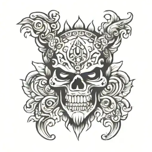 Barong With Skull