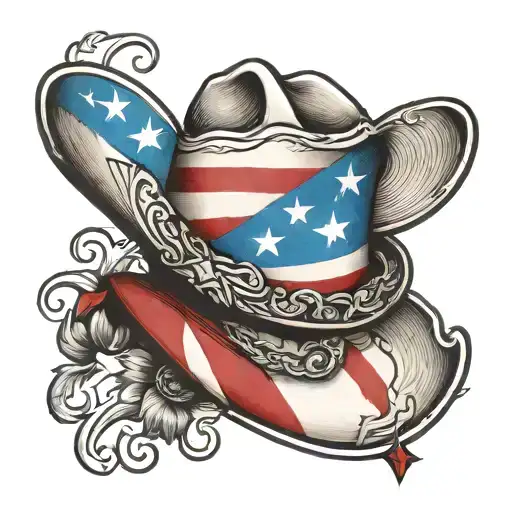Patriotic American Texas Cowboy Hat