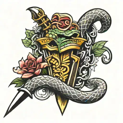 Dagger With Snake