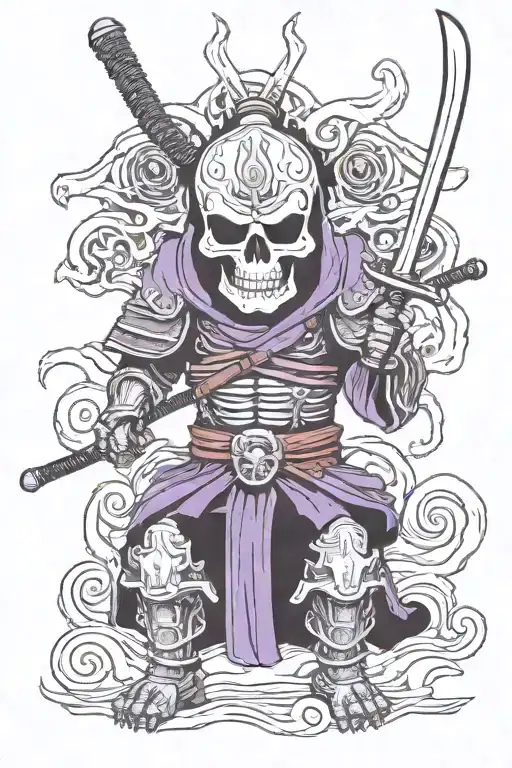 Samurai Skull As Skeletor But Only Head