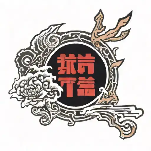 Japanese Text Arm Band Bicep