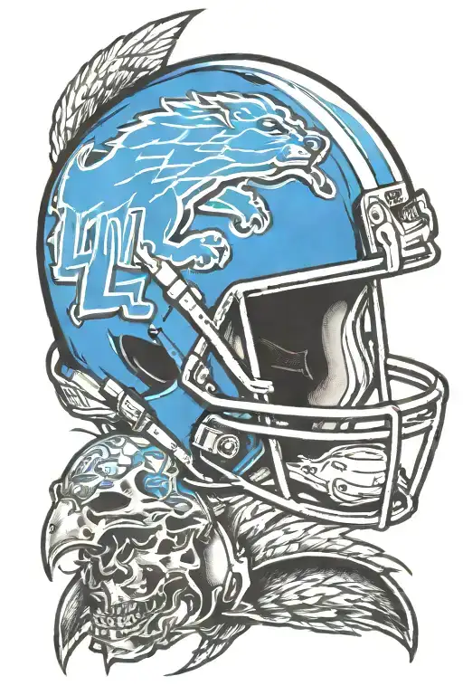 Detroit Lions Football Helmet