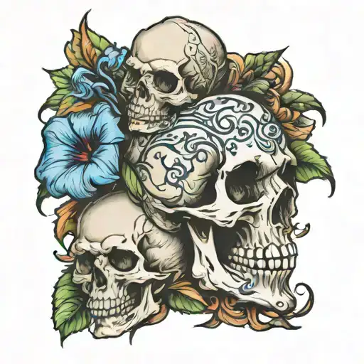 Skull And Demons Morning Glory