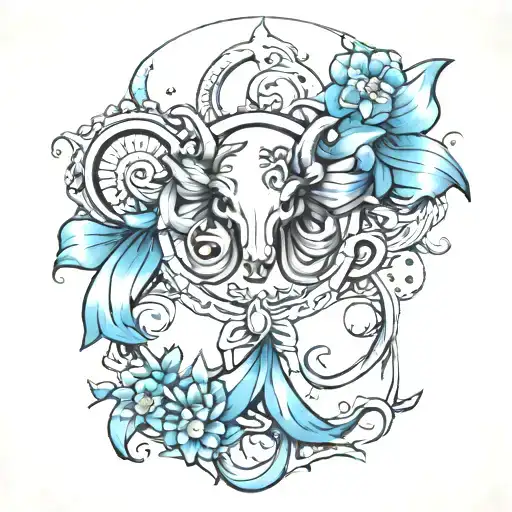 Bow And Aquarius Zodiac Symbol