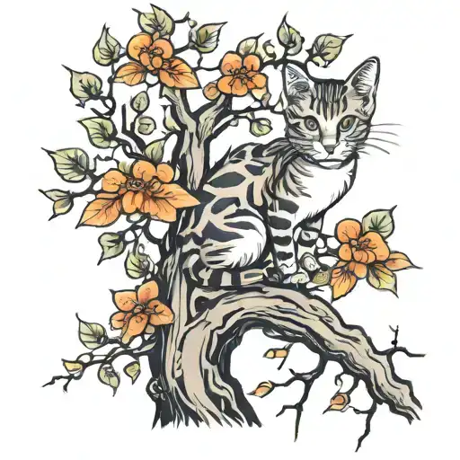 Cat In A Tree