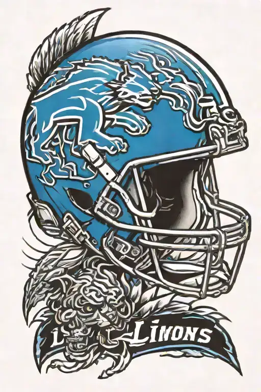 Detroit Lions Football Helmet
