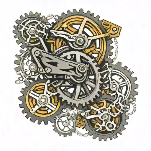 Motorcycle Gears And Dna Strands