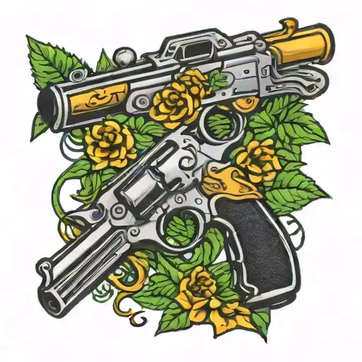 Weed Guns Money Symbols
