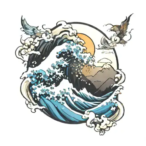 Mountain Peak Wave Breaking