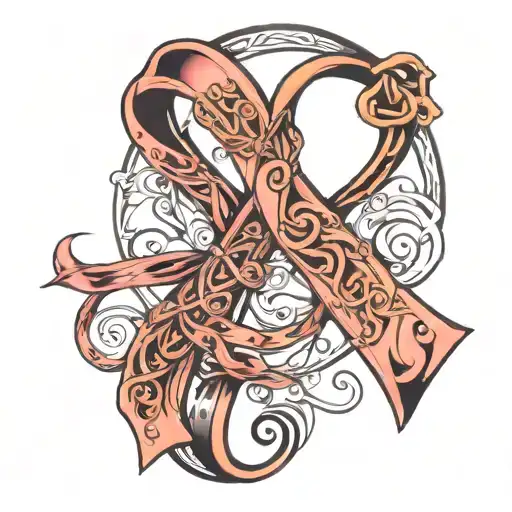 Cancer Ribbon Intertwined