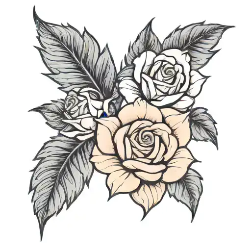 Gladoulous Flower Rose Canada Maple Leaves