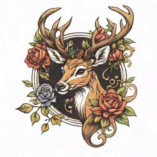 Deer Surrounded Stylus Femme