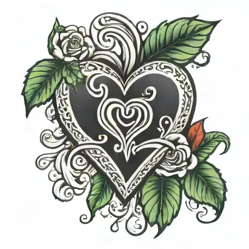 Love Heart With V Inside Representing The Client's
