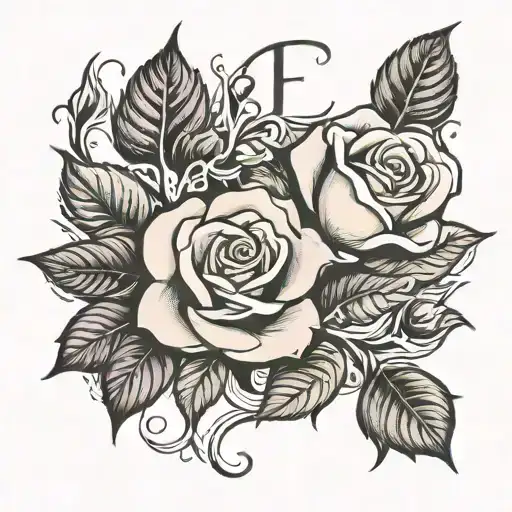 Name And Rose Growing Together