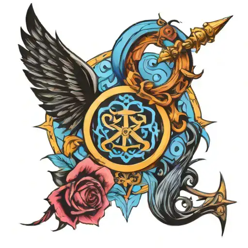 Aquarius & Sagittarius Love Symbol