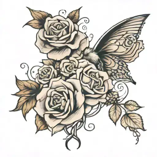 Al 47 And Rose Intertwined