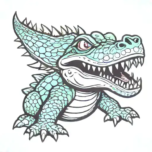 Cartoon Character Alligator