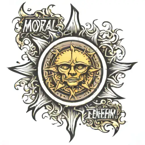 Realistic Sun With The Words Mortal Enemy Hidden In It