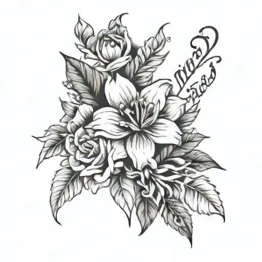 Quote All I Need With Flowers Going