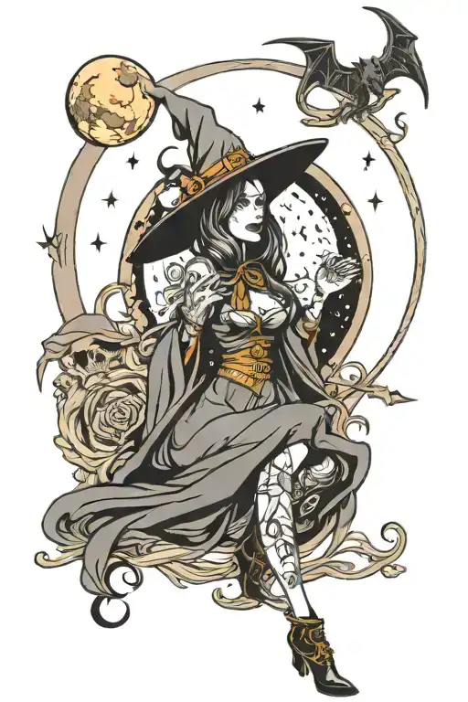 Witch And Moon