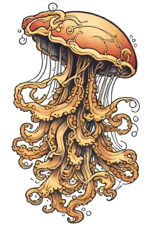 A Beautiful Jellyfish Floating Gracefully