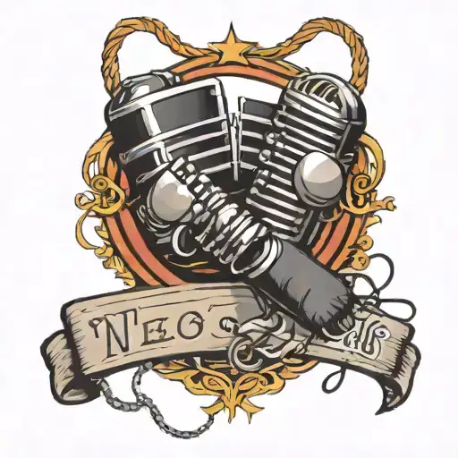 Wrestling Ring And Microphone Intertwined