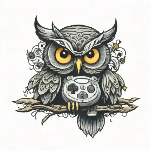 Owl In Pc Computer With Ps4 Controller