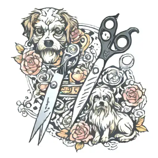 Dog Grooming Scissors With Dogs