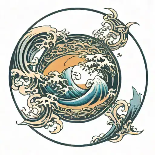 Wave Moon Surrounded