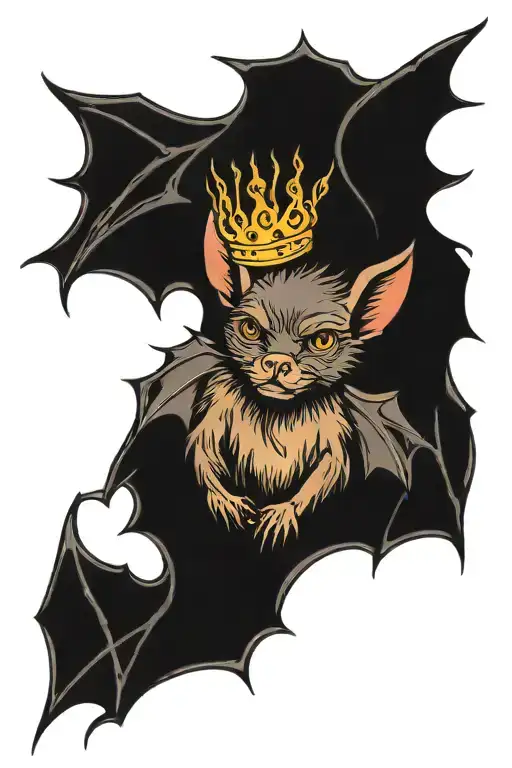 Bat Wearing Crown
