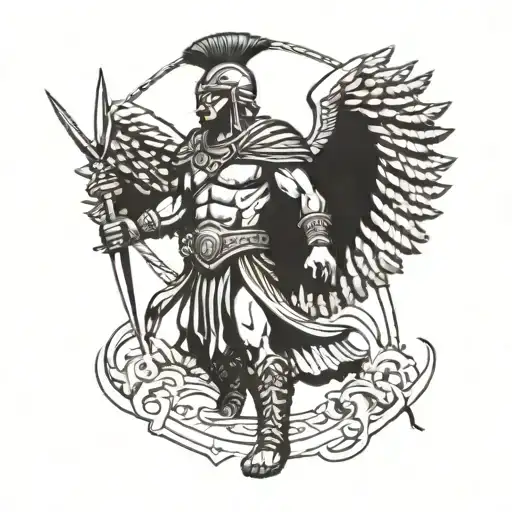 A Gladiator With Eagle Flying