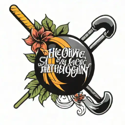 Lawns Bowl With A Field Hockey Stick With Angles Wing And The Quote Till We Meet Again