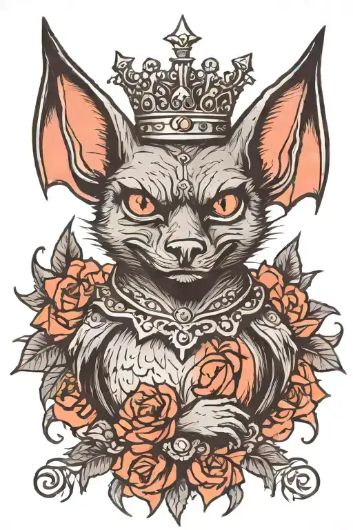 Bat Wearing Crown