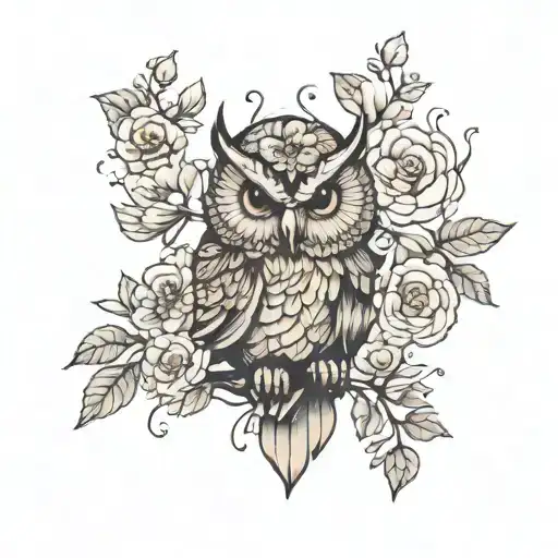 Owl Flowers Minimalisz