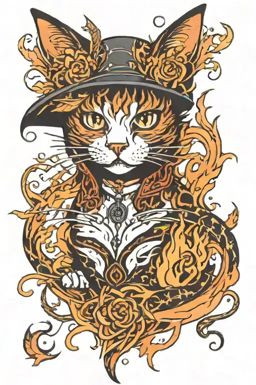 Fire Witch Cat