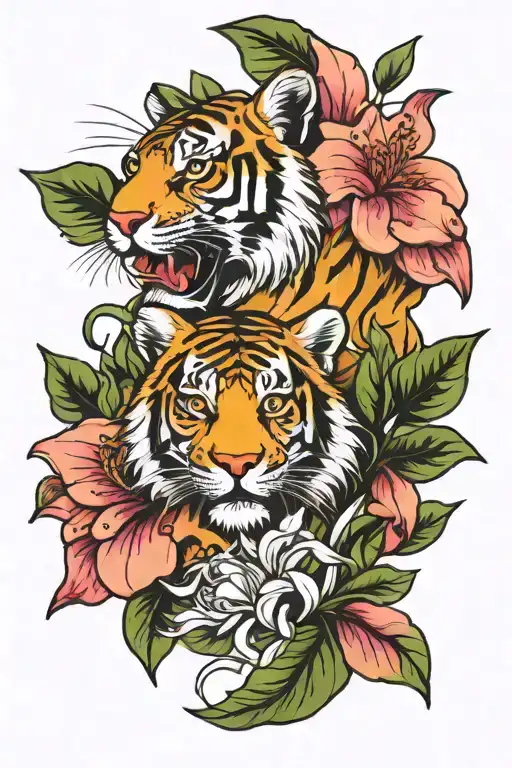 Lilly Flower With A Tiger