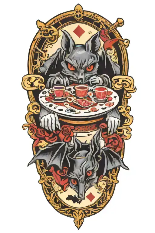 Bats Playing Poker