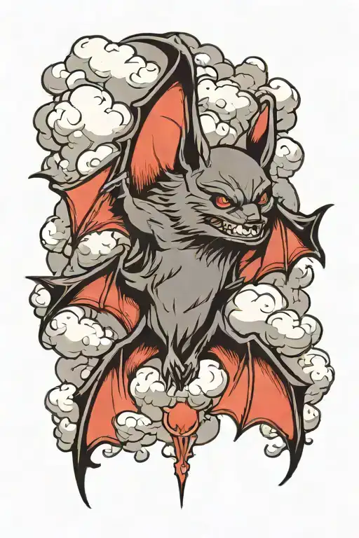 Bat And Clouds