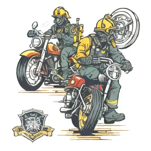 Firefighter Passion And Motorcycle Passion