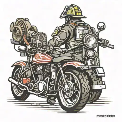 Firefighter Passion And Motorcycle Passion