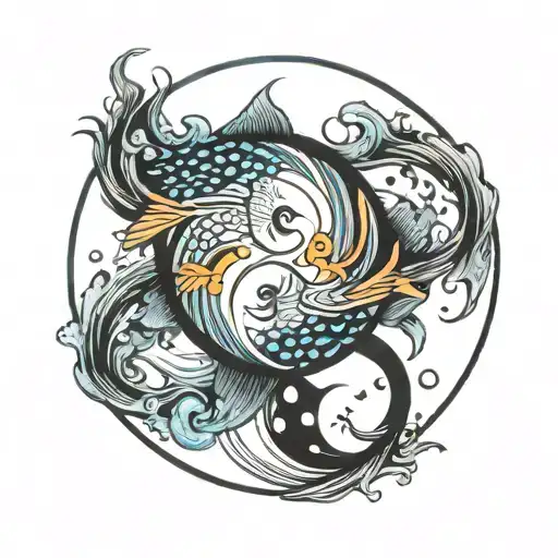 Astrologic Sign Fish Ying Yang
